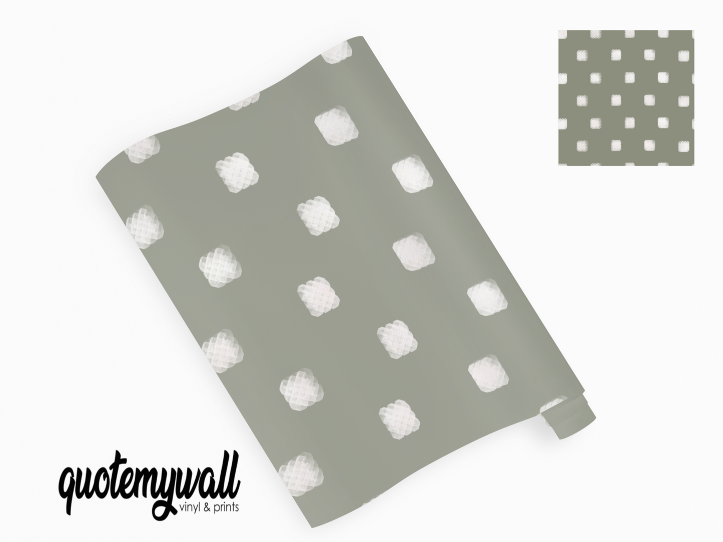 Khaki Mini Cube Squares Vinyl Furniture Sticker