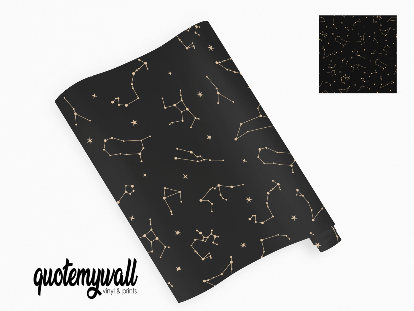 Black Constellations Stars Astrology Vinyl Furniture Sticker