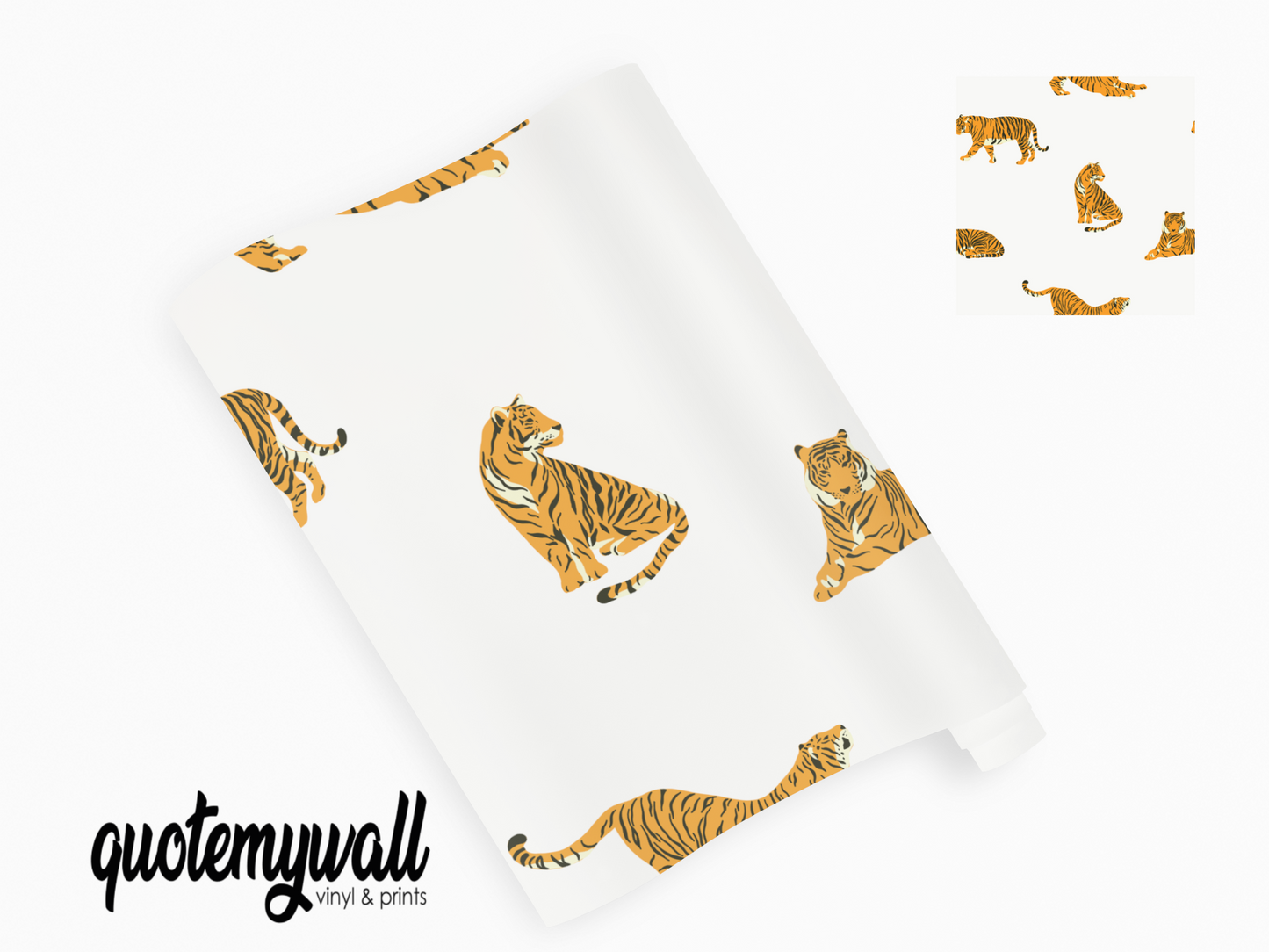 Jungle Animals Tiger Print Self Adhesive Vinyl