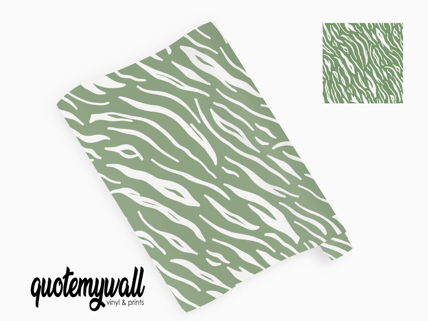 Green Tiger Print Pattern Vinyl Furniture Wrap