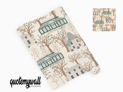 Buildings & Trees Scene Self Adhesive Vinyl
