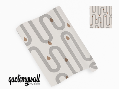 Wavy Zig Zag Teardrop Self Adhesive Vinyl