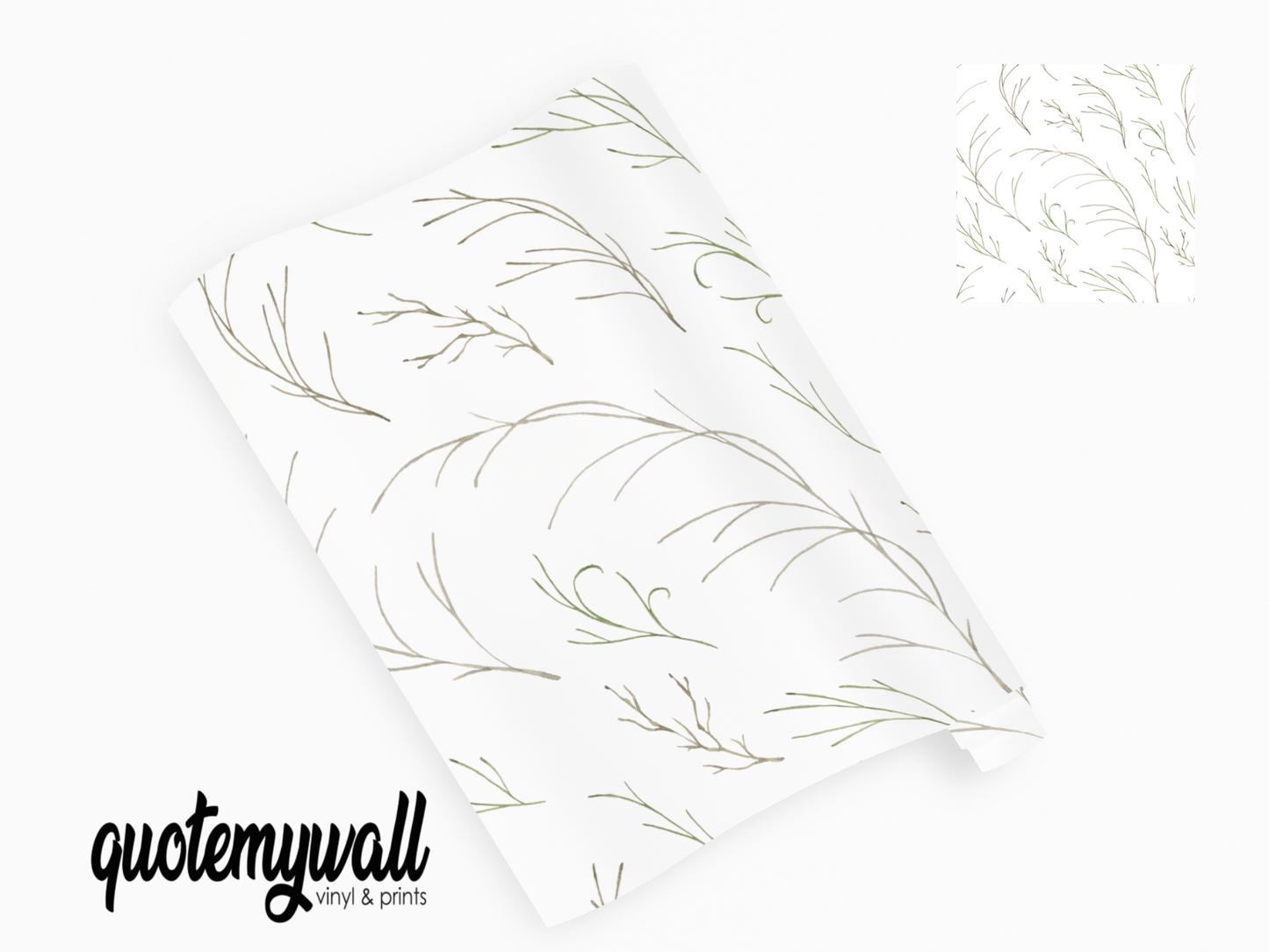 Wispy Branch Vines Vinyl Furniture Wrap
