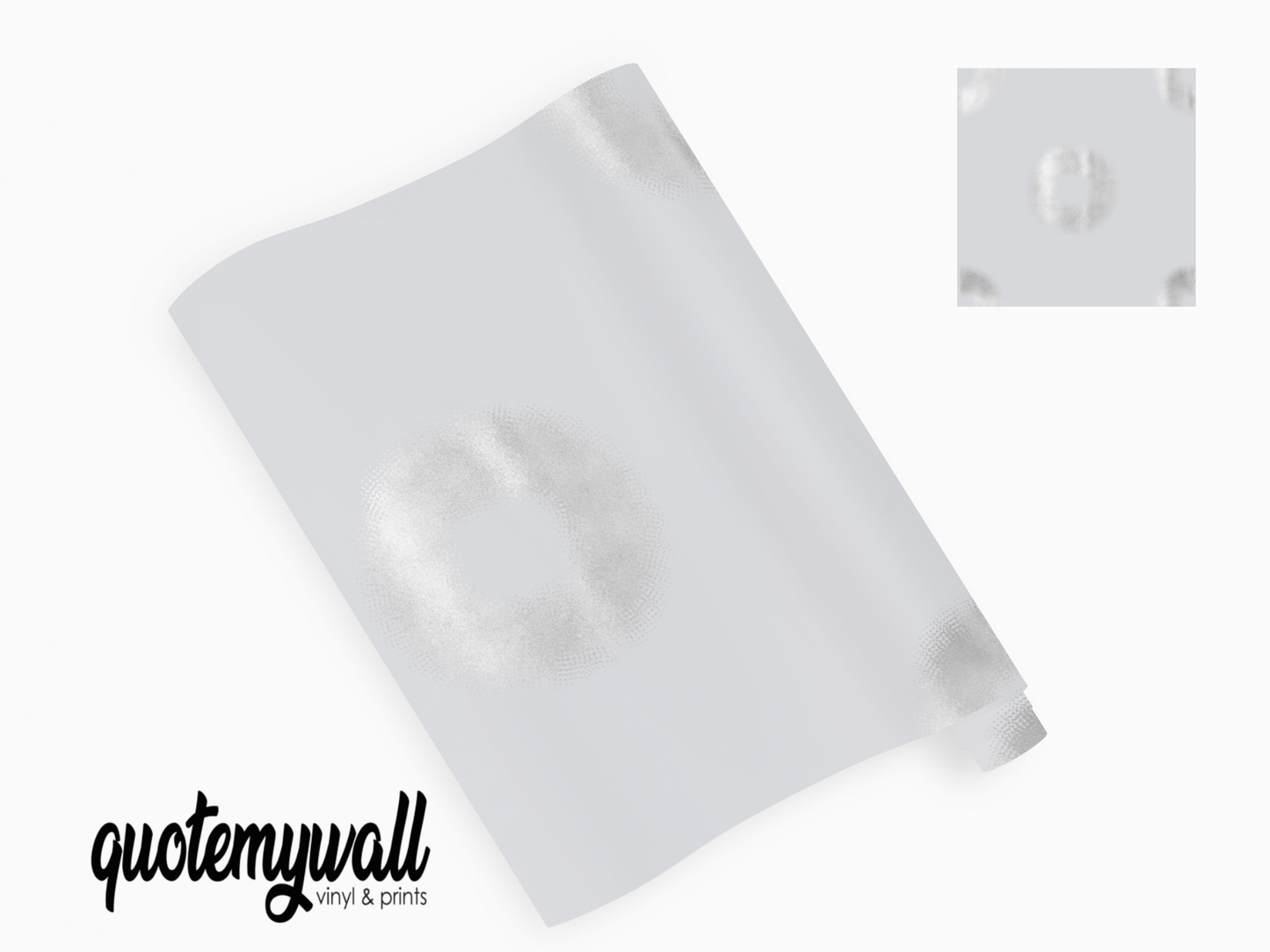 Light Grey Rings Self Adhesive Vinyl