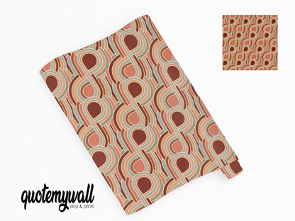 Brown Earthy Tone Infinity Design Self Adhesive Vinyl