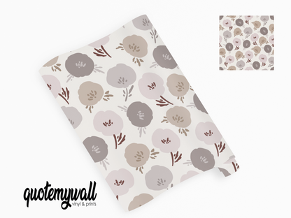 Taupe Dandelions Self Adhesive Vinyl