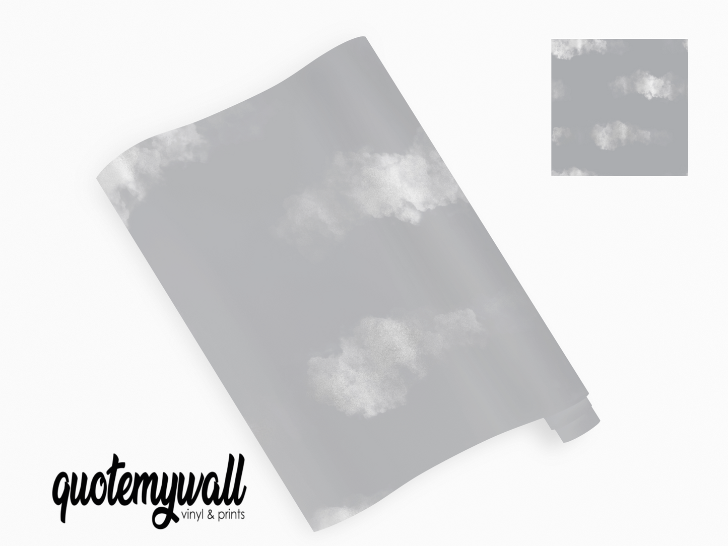 Grey Cloud Sky Self Adhesive Vinyl