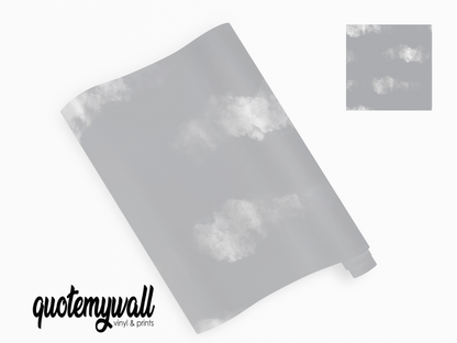 Grey Cloud Sky Self Adhesive Vinyl