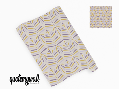 Stripy Fern Leaves Self Adhesive Vinyl