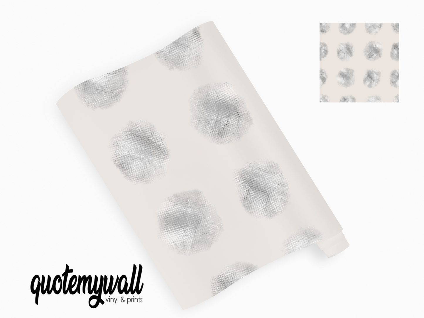 Cream Smudge Blobs Vinyl Furniture Wrap