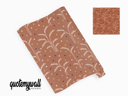 Brown Beige Wheat Grass Self Adhesive Vinyl