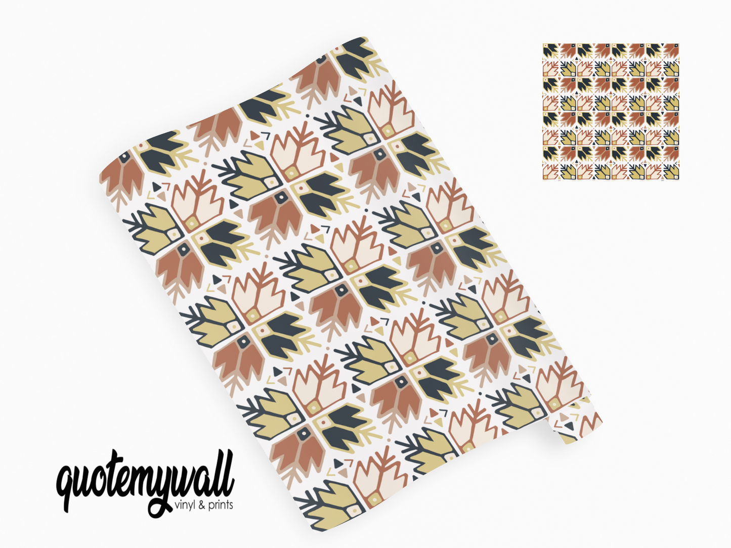 Geometric Arrows Neutral Pattern Self Adhesive Vinyl
