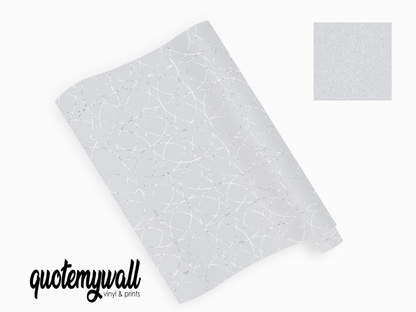 Pearly Grey Abstract Circles Pattern Vinyl Furniture Sticker