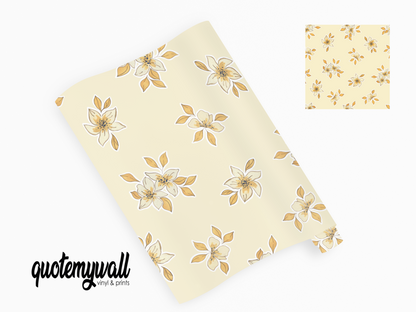 Mini Cream Flowers Neutral Floral Flowers Self Adhesive Wrap