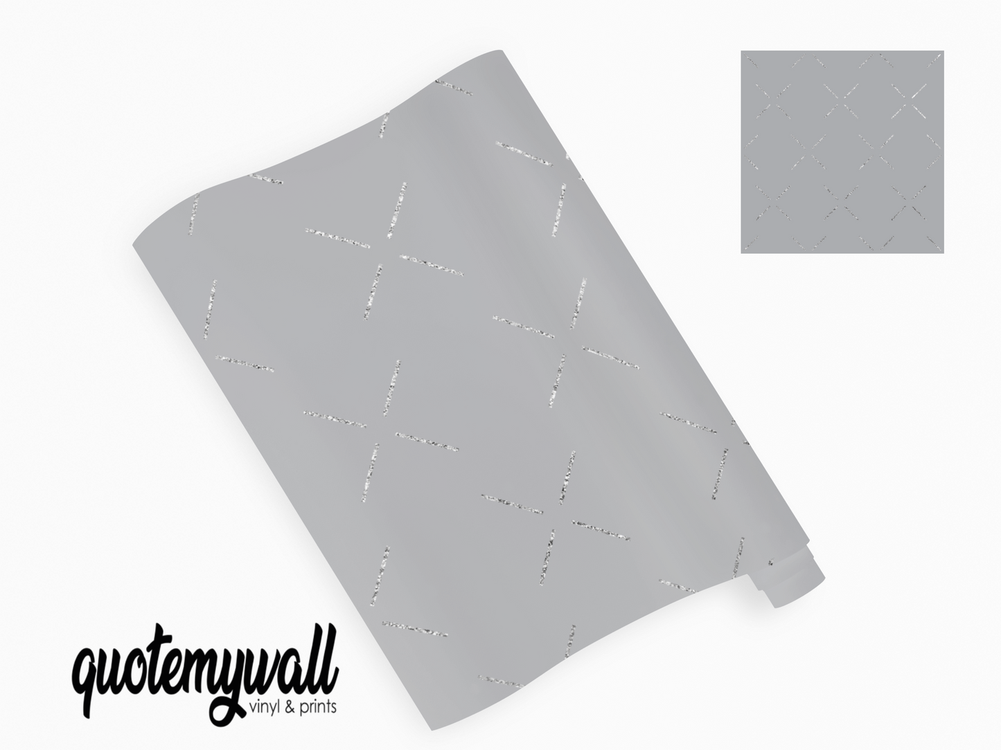 Grey Diamond Pattern Vinyl Furniture Wrap