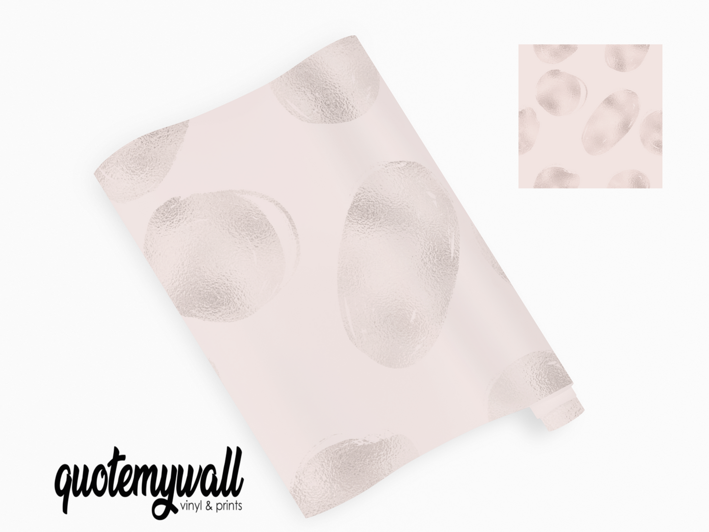 Baby Pink Large Irregular Spots Self Adhesive Vinyl