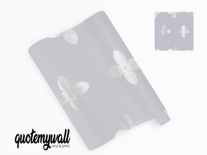 Pearly Grey Petal Pattern Self Adhesive Vinyl