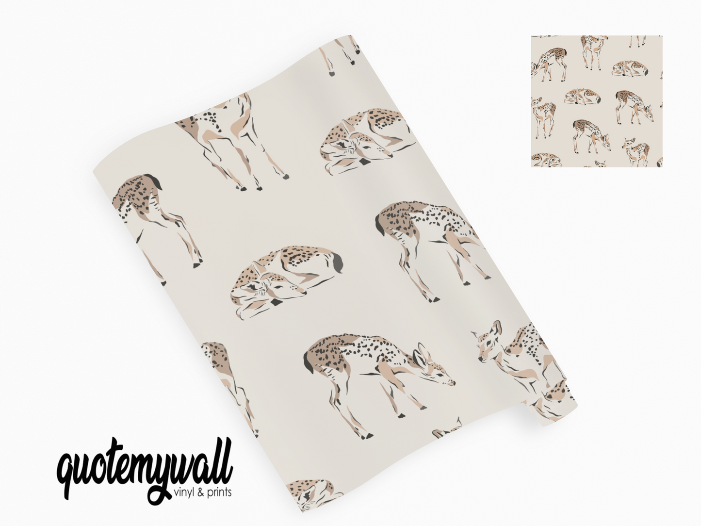 Sleeping Deer Wild Animal Vinyl Furniture Wrap