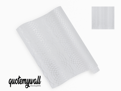 Silvery Interlocking Circles Vinyl Furniture Wrap