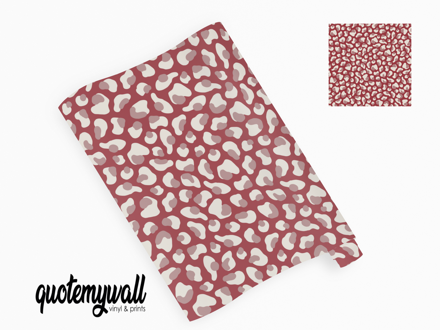 Red Rouge Leopard Print Self Adhesive Vinyl