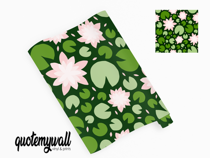 Green Lily Pads Water Lily Vinyl Furniture Wrap