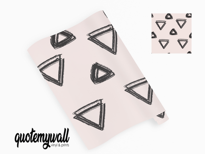 Hand Scribbled Triangles Self Adhesive Vinyl