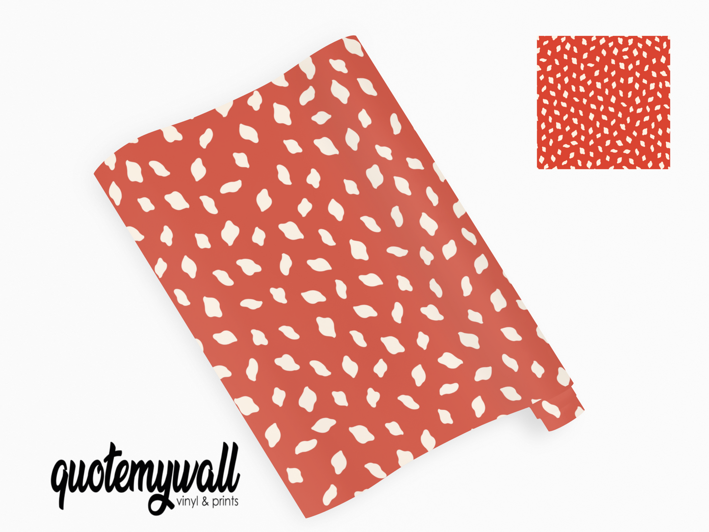 Rustic Red Mini Irregular Blobs Self Adhesive Vinyl
