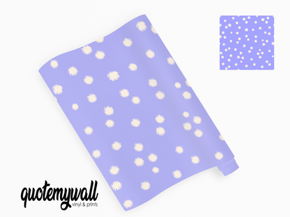 Pastel Blue Mini Daisy Flowers Self Adhesive Vinyl