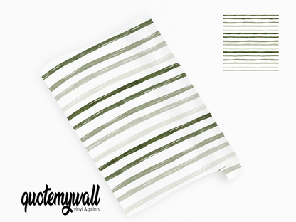 Light Green Ombre Stripes Vinyl Furniture Sticker