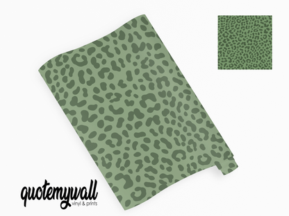 Green Leopard print Vinyl Furniture Wrap