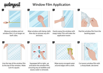 Rectangle Brick Clear Privacy Window Film