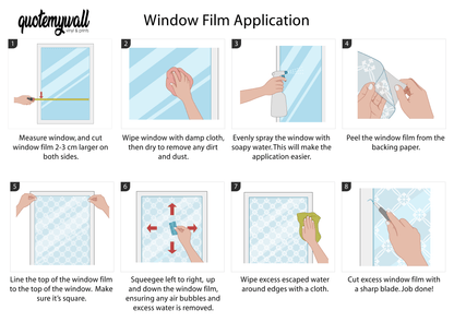 Petal Burst Circes Clear Privacy Window Glass Film